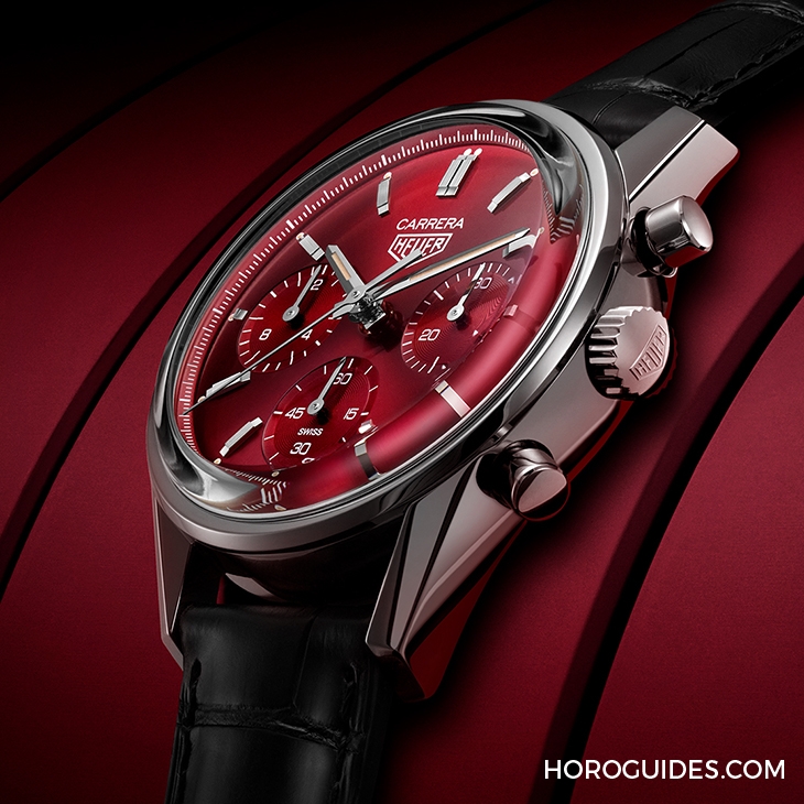 TAG HEUER - 高調(diào)復(fù)古感! TAG Heuer CARRERA紅面限量計(jì)時(shí)腕表