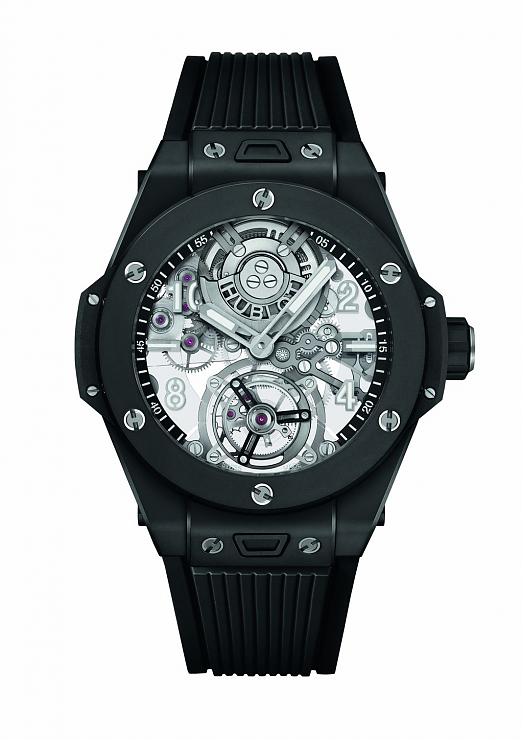 HUBLOT - 開創(chuàng)高性能復(fù)雜功能腕表的全新面貌宇舶大爆炸系列魔力黑陶瓷陀飛輪腕表