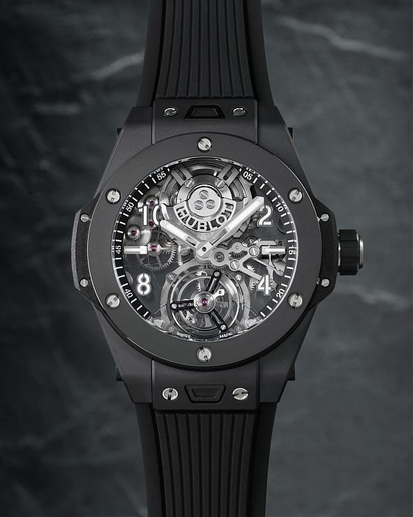 HUBLOT - 開創高性能復雜功能腕表的全新面貌宇舶大爆炸系列魔力黑陶瓷陀飛輪腕表