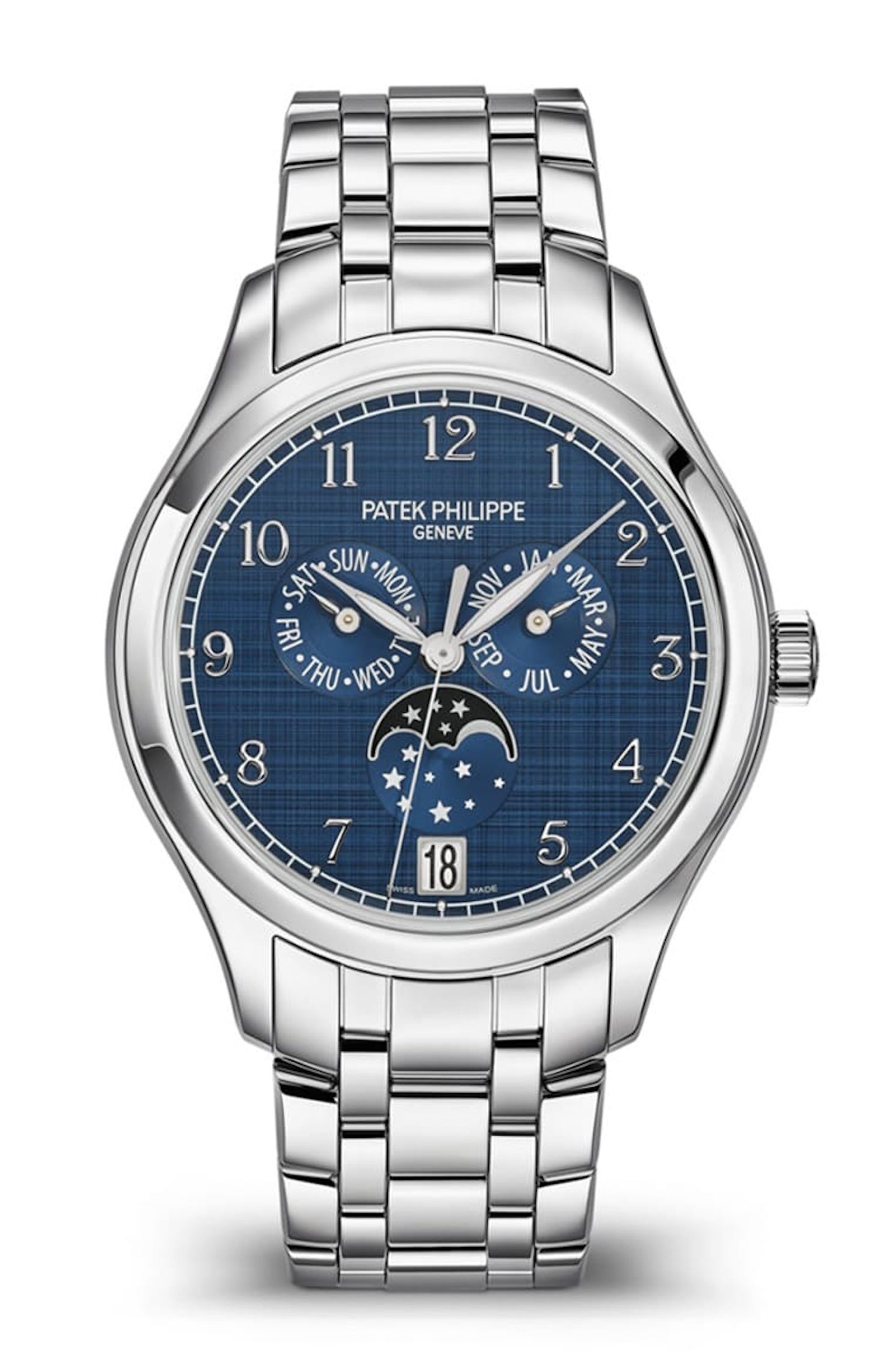 4947/1A-001年歷月相表。 （PATEK PHILIPPE官網）