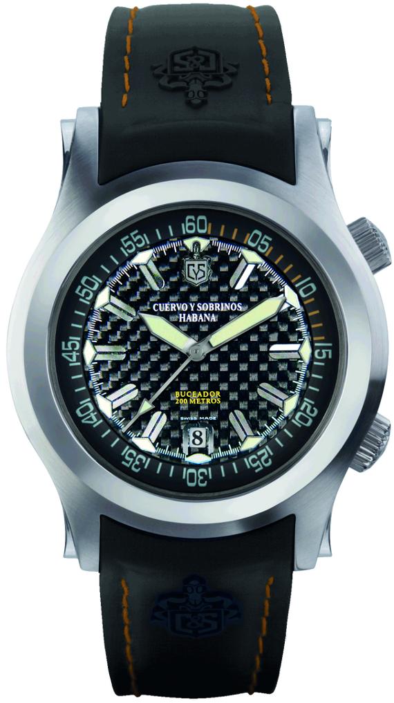 2806.1NF Cuervo y Sobrinos Robusto Buceador Carbon Melges限量版腕表