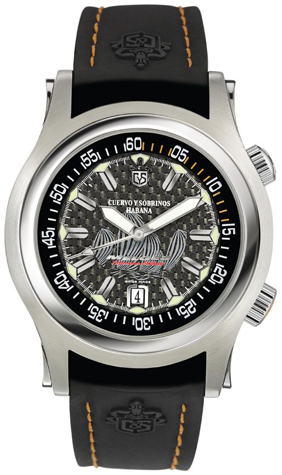 CyS Bucador Carbon Melges Cuervo y Sobrinos Robusto Buceador Carbon Melges限量版腕表