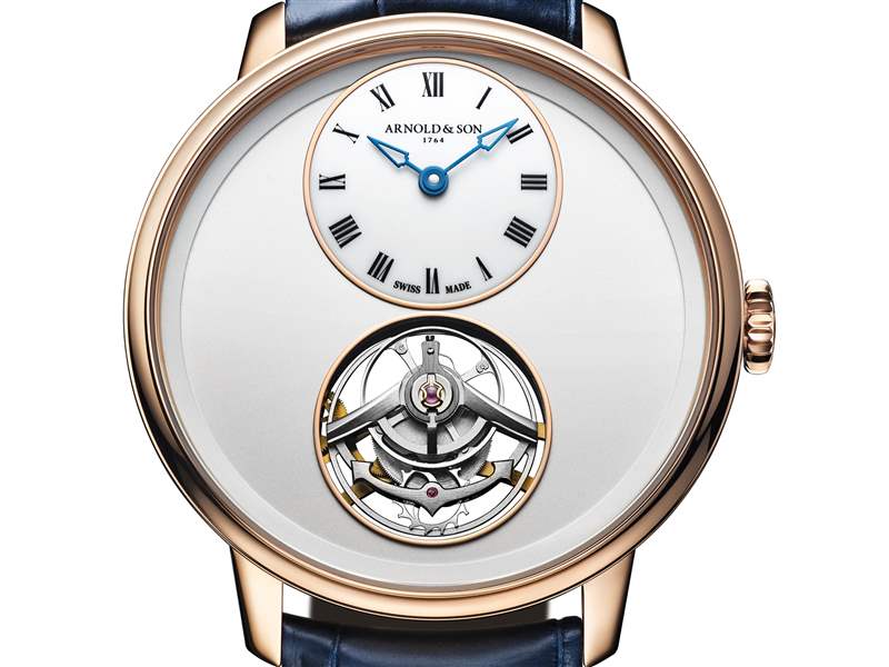 Arnold & Son推出Ultrathin Tourbillon Gold Silver Opaline超薄飛行陀飛輪腕表