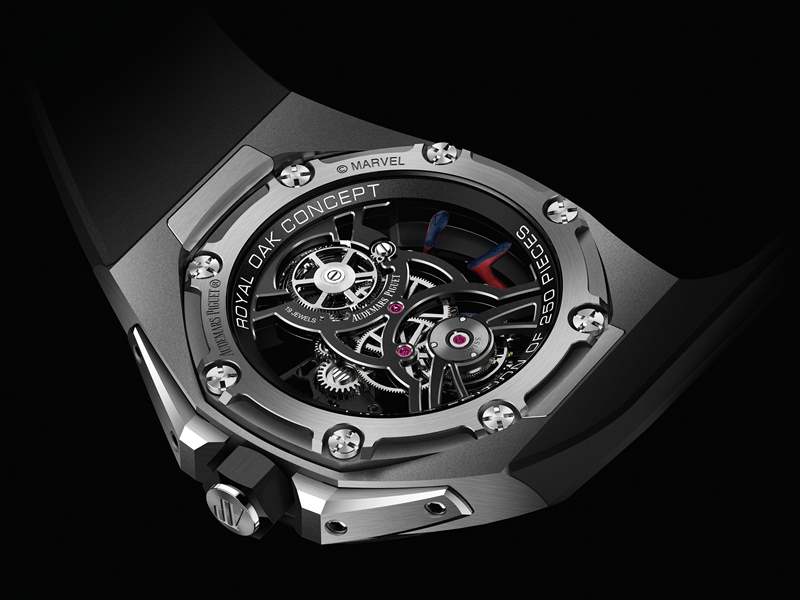 愛彼推出Royal Oak Concept Tourbillon Spider-Man蜘蛛俠主題鏤空陀飛輪腕表