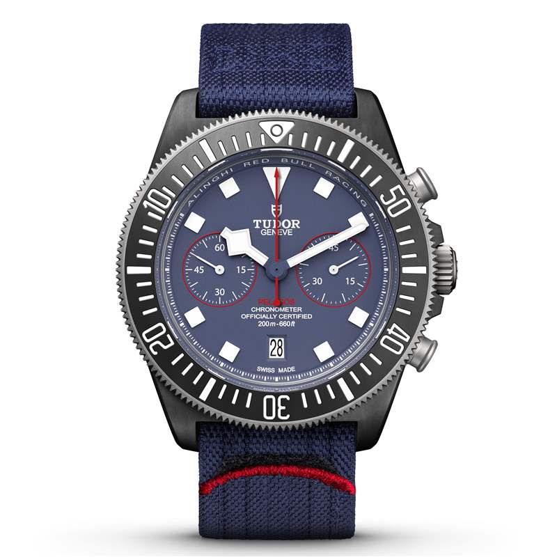 『新表』帝舵推出Pelagos FXD Alinghi Red Bull Racing Edition大三針腕表和計時碼表：碳復(fù)合材料表殼，藍白灰帆船色