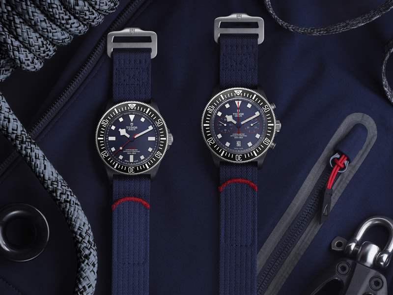 『新表』帝舵推出Pelagos FXD Alinghi Red Bull Racing Edition大三針腕表和計時碼表：碳復(fù)合材料表殼，藍白灰帆船色