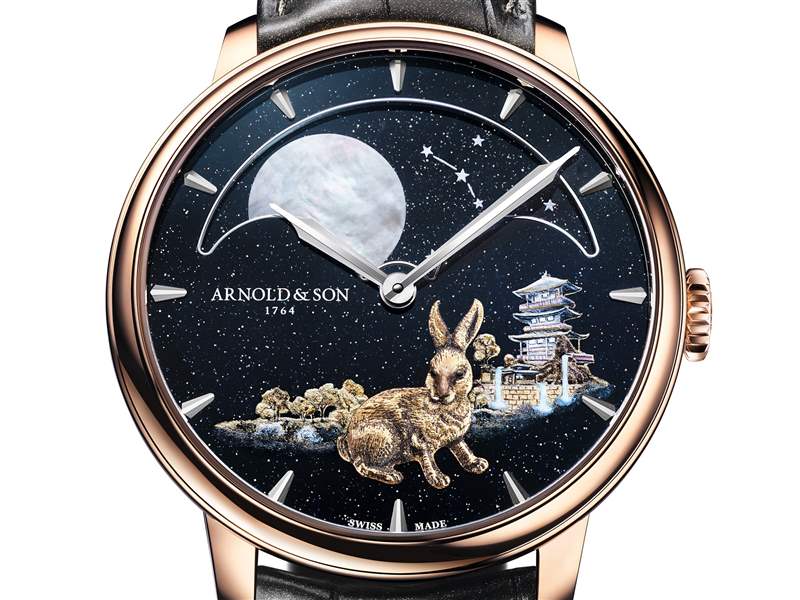 Arnold & Son推出Perpetual Moon Year of the Rabbit兔年主題月相腕表