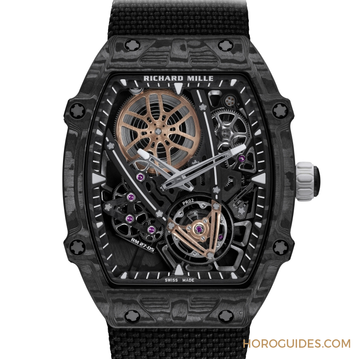 RICHARD MILLE - LIMITED EDITION - RM27-05 - 超輕11.5g表殼、網球名將輕量合作款終章！ RM 27-05 Rafael Nadal飛行陀飛輪腕表登場